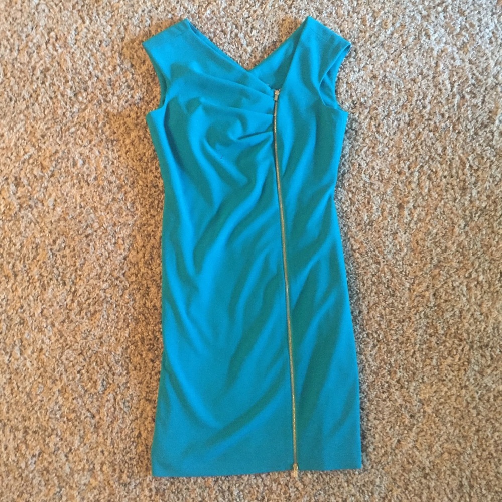 Calvin Klein blue sheath work dress